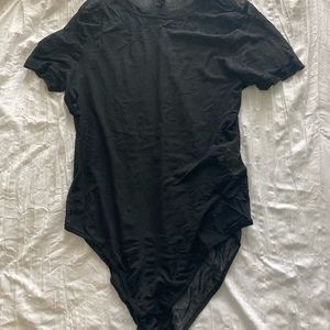 Black Mesh Bodysuit